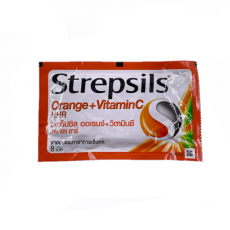 สเตร็ปซิล ออเรนจ์+วิตามินซี (8เม็ด)스트렙실 오렌지-의약