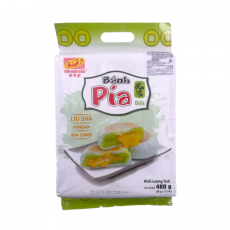 ⚡เติมสต็อค⚡Pia LIU SHA PANDAN PIA CAKE (พายเค้ก ลาวา ห่อสีเขียว) 480 กรัม 반피아 빅사이즈 480g 초록 리우 샤