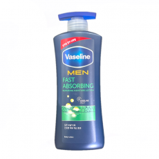 วาสลีนโลชั่นบำรุงผิวสำหรับผู้ชาย Vaseline Men Fast Absorbing ★600มล★ 바세린600 (검은색)