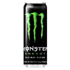 Monster Energy สีดำ รสออริจินอล 몬스터에너지 그린 에너지음료 검정 355ml(오리지널)