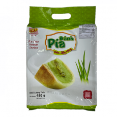 ⚡เติมสต็อค⚡พายรสทุเรียนใบเตย (Pia cake Pandan Durian) 480กรัม 반피아 판단그림(초록잼) dua-sau-rieng