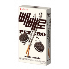เปเปโร่ คุ๊กกี้แอนด์ครีม 빼빼로 화이트쿠키 37g