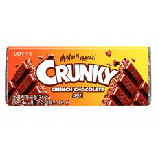 ช็อกโกแล็ตแท่ง ตรา Crunky 크런키 초콜릿 34g