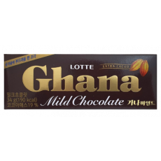 ช็อกโกแล็ตแท่ง ตรา กาน่า Ghana 가나 마일드 초콜릿 34g