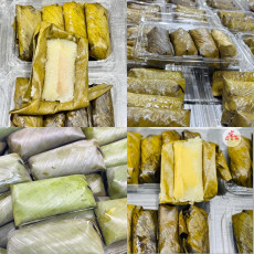 ข้าวต้มผัด รวม2 ใส้ (ใส้ถั่วเหลือง 2 +ใส้กล้วย 2 ) ตราขนมไทยบ้านแม่❤️❤️รอบส่งวันพฤหัสบดี❤️❤️카우똠팟 (프앜+바나나)-디저트