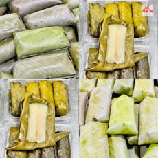 ข้าวต้มผัด ใส้ กล้วย 4 ชิ้น ตราขนมไทยบ้านแม่❤️❤️รอบส่งวันพฤหัสบดี❤️❤️카우똠팟 바나나-디저트