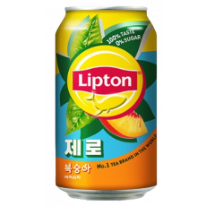 ❤️NEW❤️ ลิปตัน ชาพีช กระป๋อง สูตรน้ำตาล 0% 355มล. 립톤 복숭아아이스티 제로 355ml 캔
