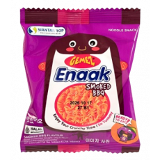 ❤️NEW❤️มาม่า เล็กห่อสีม่วงรสสโมคบาร์บีคิว 14 กรัม 게메즈에낙 스모크바베큐맛 14g 1개