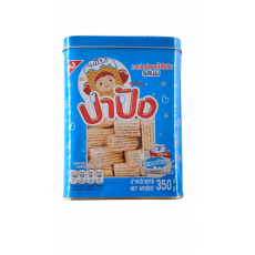 ❤️NEW❤️ (สีฟ้า) ปาปัง เวเฟอร์รสนม350g PAPANG 우유향 크림 필드 웨이퍼 350g