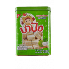 ❤️NEW❤️ (สีเขียว) ปาปัง เวเฟอร์รสมะพร้าว350g PAPANG 코코넛맛 크림 필드 웨이퍼 350g