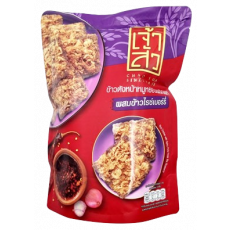 ❤️NEW❤️ ม่วง เจ้าสัว ข้าวตังหน้าหมูหยอง 차오수아 라이스크래커 믹스 라이스베리 스파이시 75g