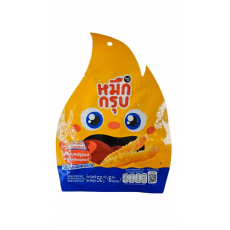 ❤️NEW❤️ หมึกกรุบ รสปูผัดผงกะหรี่50g 노랑색 곤약스낵 크랩커리향 50g