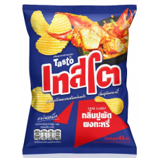 ❤️NEW❤️ เทสโต้ รสปูผัดผงกะหรี่42g 타스토 포테이토 칩 크랩커리향42g